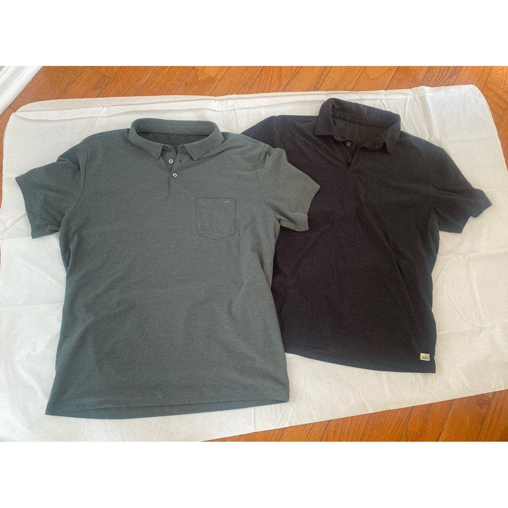 vuori Lot Of 2 Shirts Strato Tech Polo, Ace Polo Men's Medium